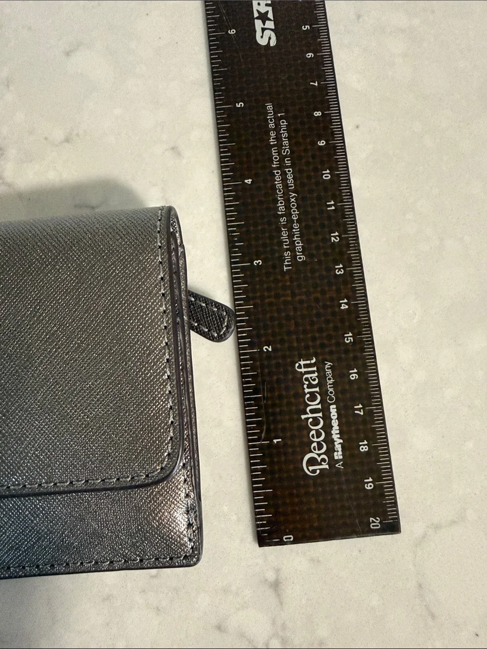 Michael Kors Pewter Metallic Continental Slim Wallet w/Logo Plaque- never used